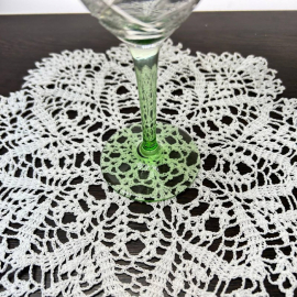 Бокалы из хрусталя с цвет ножками, алмазная грань руч работы. Винтаж. Цена за пару. Скол. Картинка 7